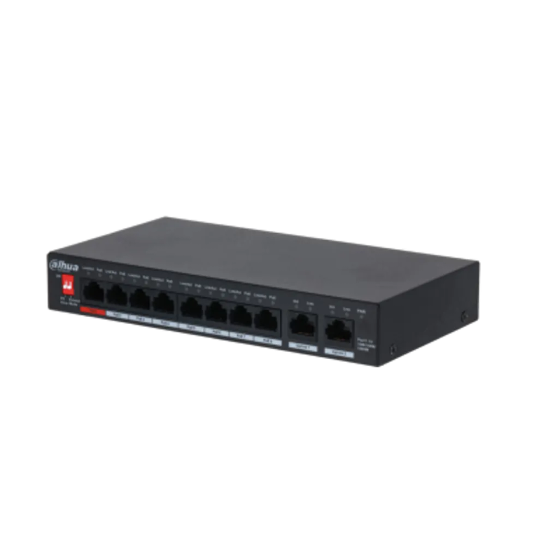 Dahua 10-Port Gigabit Unmanaged Desktop Switch with 8-Port PoE