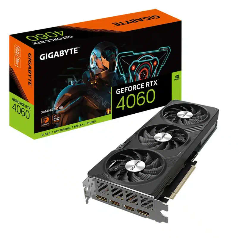 Gigabyte nVidia GeForce RTX 4060 Gaming OC - 8G GDDR6 HDMIx2/DP x2.