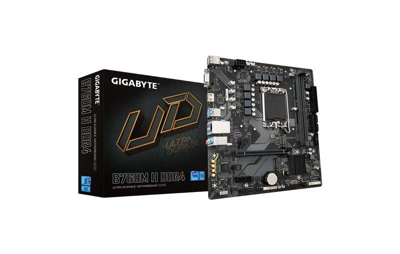 Gigabyte Intel B760 Chipset for 12th/13th Gen LGA 1700; 2x DDR4; 2x M2; VGA/HDMI; mATX.