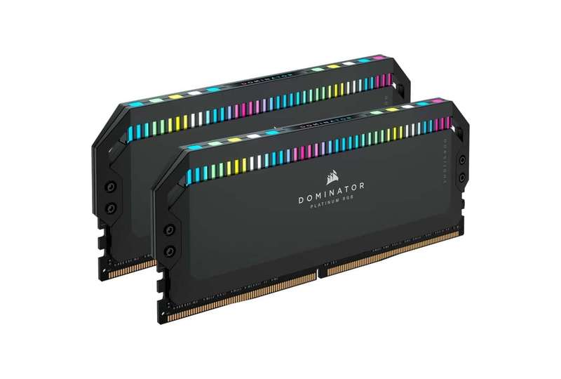 Corsair Dominator Platinum RGB 32GB (2x16GB) DDR5 DRAM 6200MHz C36 Memory Kit  Black