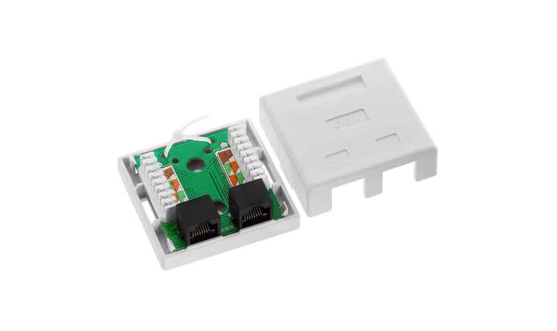 CAT5 Wall Box - Dual RJ45