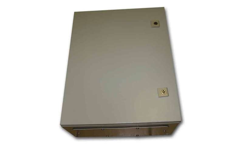 Metal IP55 Weatherproof Enclosure (500x400x210), Beige, Surface Mount Lockable Doors