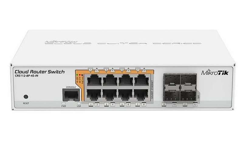 MikroTik CRS112-8P-4S-IN - PoE Cloud Router Switch