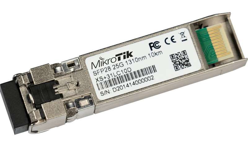 MikroTik combined 1.25G SFP, 10G SFP+ and 25G SFP28 module