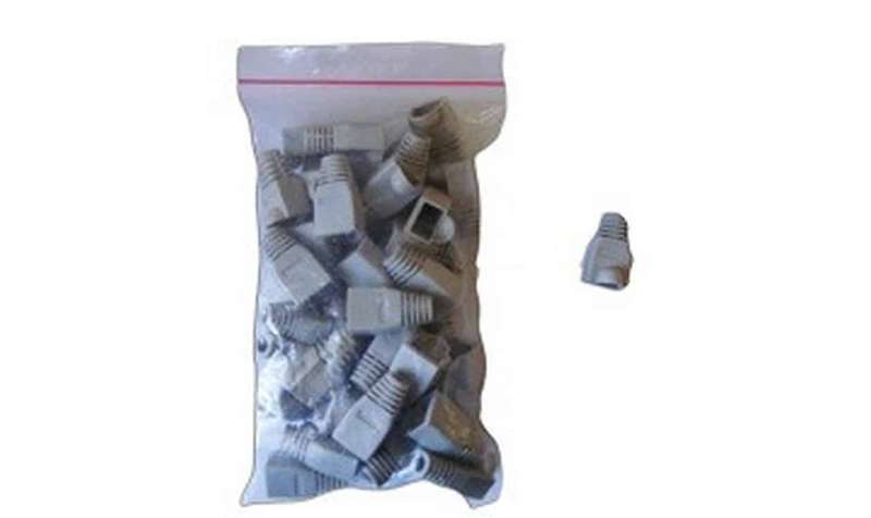 Acconet RJ45 Connector Boots, Grey, 50 Pack