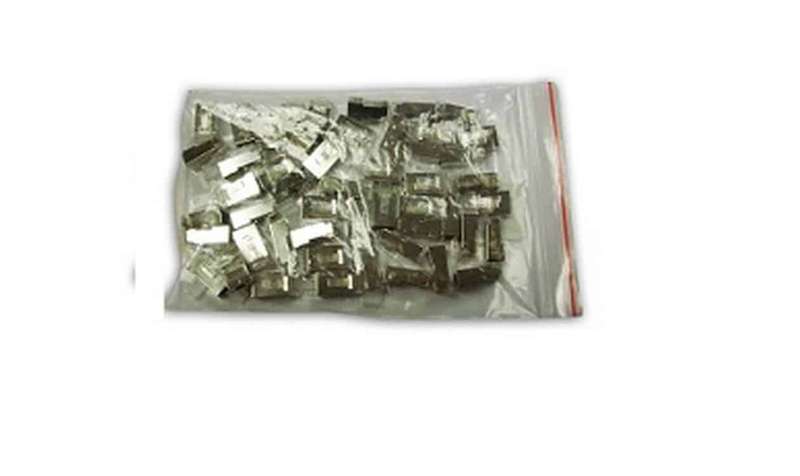 CAT5e RJ45 Connectors, Shielded, Stranded/Solid Core, 50 Pack