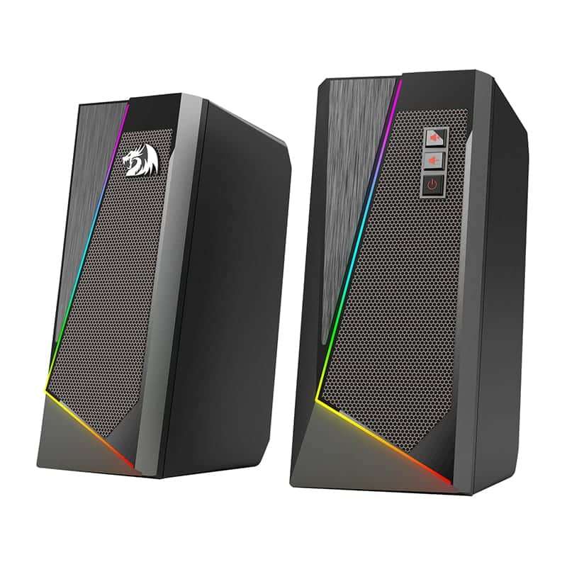 Redragon 2.0 Satellite Speaker ANVIL 2 x 3W RGB USB|Aux Gaming Speaker - Black