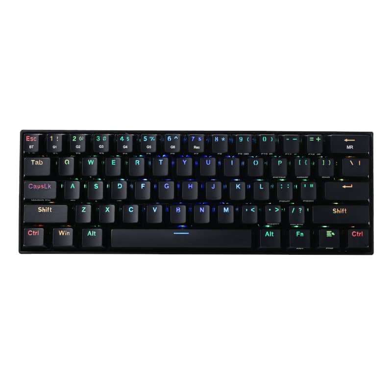 Redragon Draconic Pro Mechanical 61 Key | Bluetooth 5.0|RF|RGB Rechargable Battery|Type-C Chargin...
