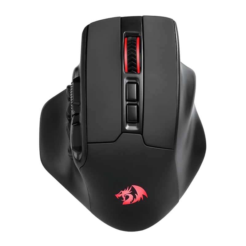 REDRAGON Aatrox Wireless 6200DP RGB MMO Gaming Mouse  Black
