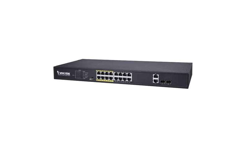 Vivotek Unmanaged 16x 10/100 PoE + 2x Gigabit/ SFP POE extender up to 200M
