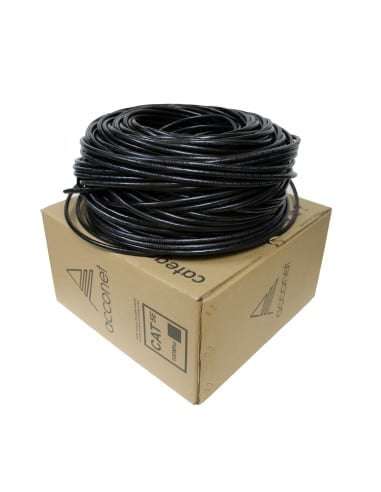 Acconet 100m Roll, Black, Solid Copper, UV protected, STP, CAT5e Cable (Outdoor Use)