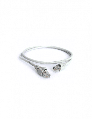 Acconet CAT6 UTP Flylead, 5 Meter, Straight, Stranded Cable, Moulded Boots and Plugs, Grey