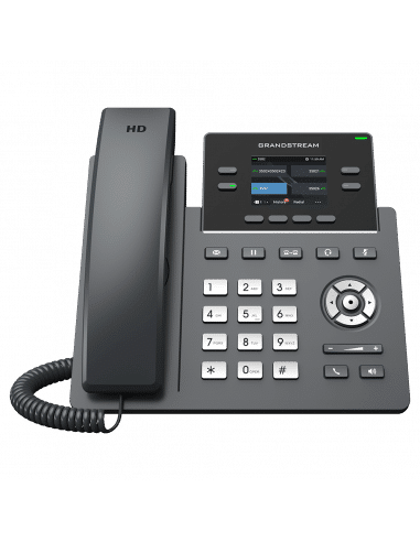 Grandstream 2-Line Carrier Desk Phone 2x Gigabit Ethernet ports, Supports POE
