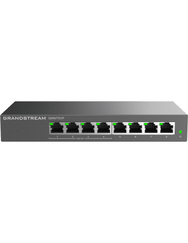 Grandstream Enterprise 8 port Unmanaged GbE PoE Switch - 60W