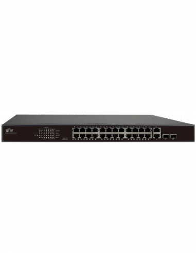 UNV - 24 Port 10/100 PoE Ethernet switch supports EXTEND Mode up to 250M
