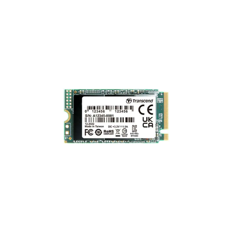Transcend 256GB MTE400 M.2 NVME GEN 3X4 2242 SSD -DRAM Less 3D TLC