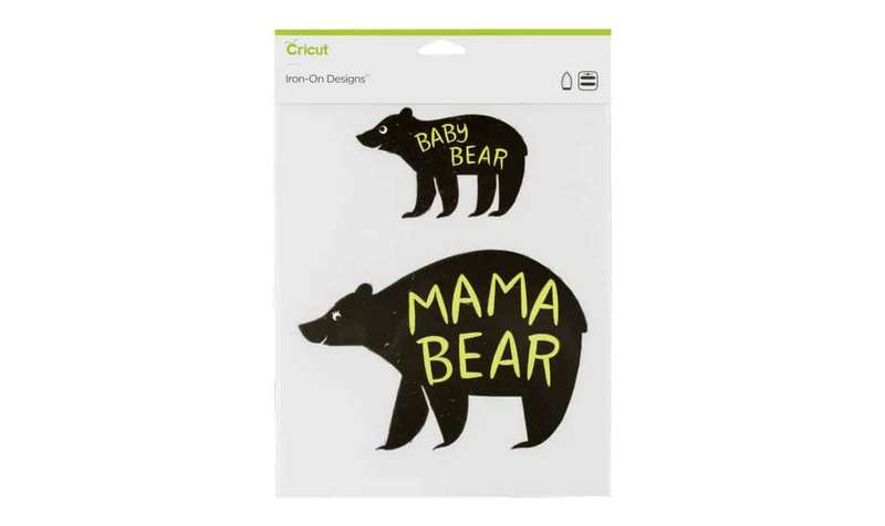 Cricut Iron On Designs Mama Baby Bear 8.5X12