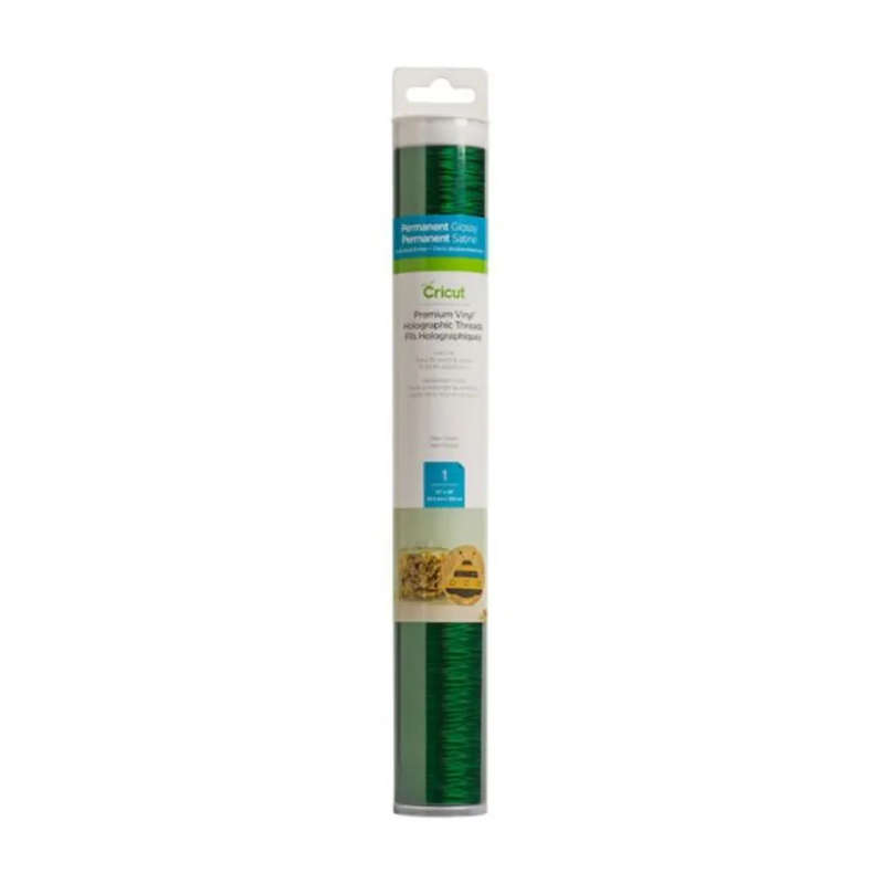 Cricut Premium Vinyl perm holo Threads 30.5cm x 122cm (True Green)