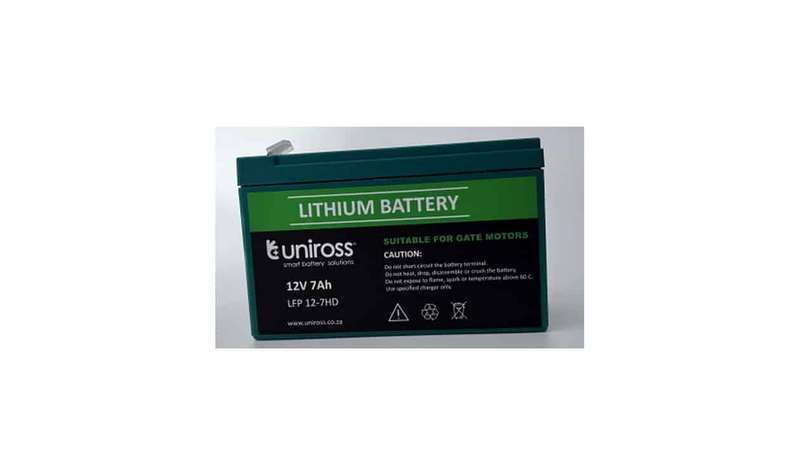 Uniross - 12.8V 7Ah, 89.6Wh, High Draw, Lithium Phosphate battery