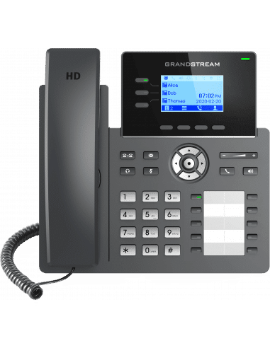 Grandstream 3-Line Gigabit Carrier Phone, PoE, No PSU, 10 BLF Keys