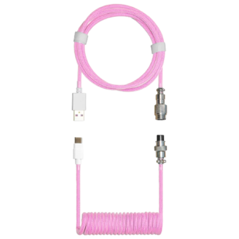 Cooler Master Coiled Cable; Double-Sleeved; Magenta; Type C