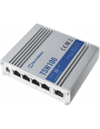 Teltonika Industrial 5 port Gigabit PoE Switch - Unmanaged, 120 watts