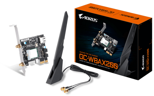 Gigabyte WBAX200 WiFi 6E Realtek RTL8852CE 2x2 MIMO Tri-Band 6GHz PCIe 4.0 1x Desktop PC Network ...