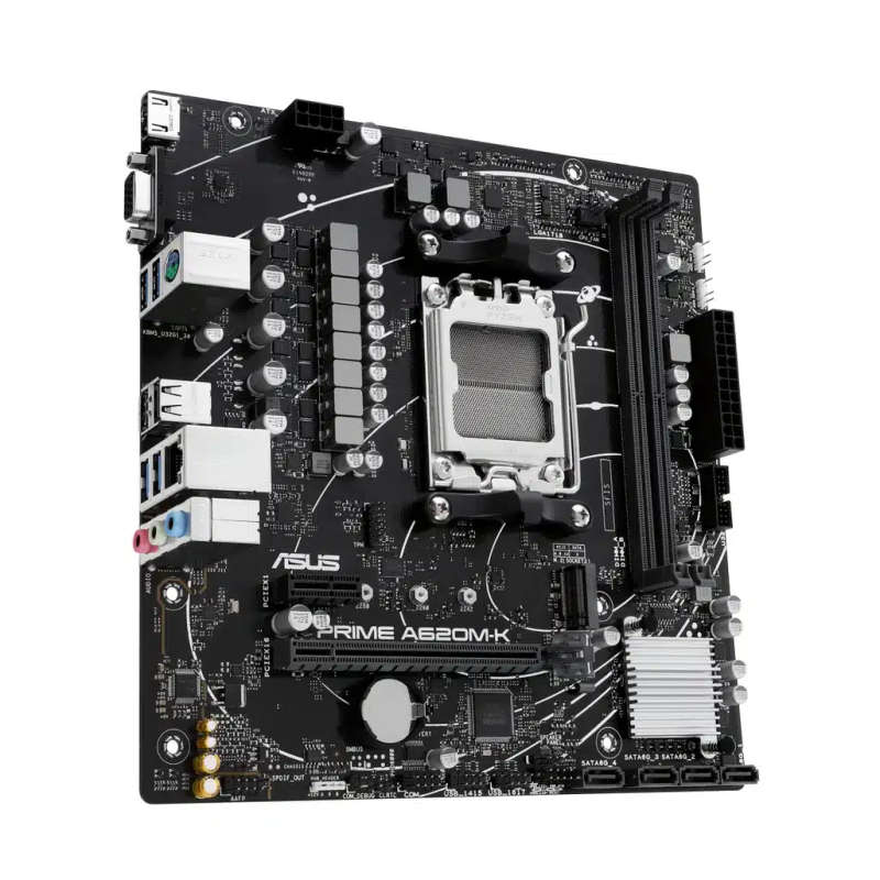 AM5; 2 x DIMM slots; Max. 96GB; DDR5; 1 x PCIe 4.0 x16; 1 x PCIe 3.0 x1; 1 x M.2; 4xSATA; 1xVGA; ...