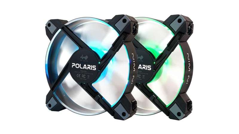 InWin Polaris RGB Aluminium 120mm LED Case Fan - Two Pack