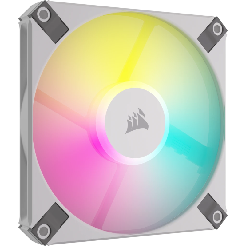 Corsair iCUE AF120 RGB SLIM 120mm PWM Fluid Dynamic Bearing Fan  White Single Pack