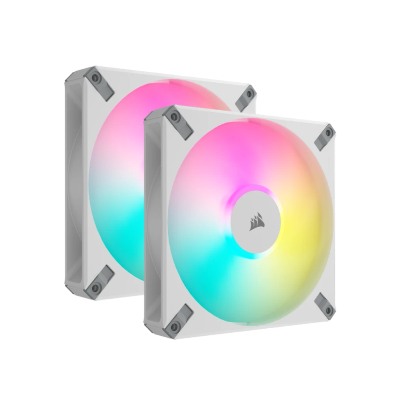 Corsair iCUE AF140 RGB Elite 140mm PWM Dual Fan Kit - White
