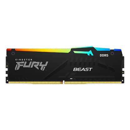 Kingston Technology - KF552C40BBA-32 Fury Beast RGB with Heatsink 32GB DDR5-5200 1.25V Memory Module