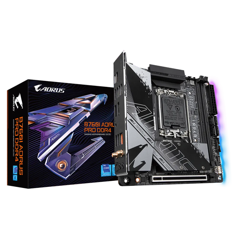Gigabyte Intel B760 Chipset for 12th/13th Gen LGA 1700; 2x DDR5; 2x M2; 1xDP/1xHDMI; ITX