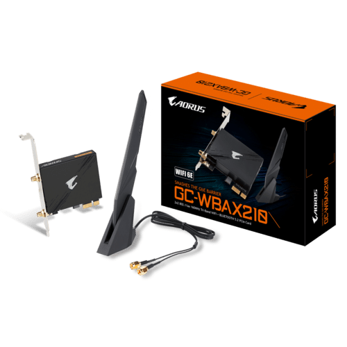 Gigabyte Dual-Band Intel WiFi 6E 2x2 MIMO Wireless PCIe Adapter with Bluetooth 5.2