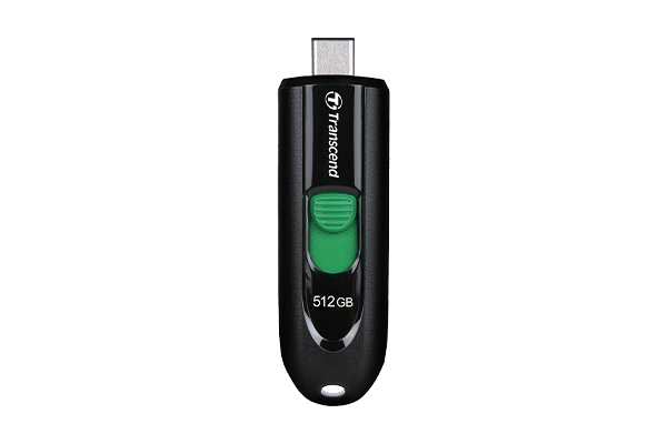 Transcend 64GB JetFlash 790C USB Type-C Flash Drive - Black and Green