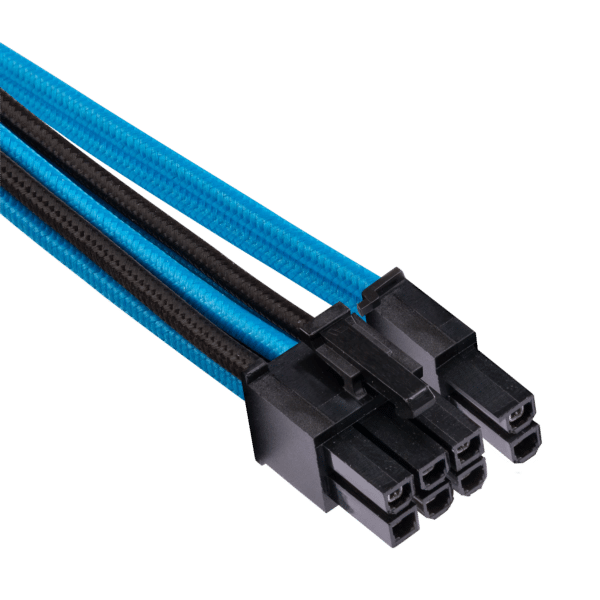 Corsair Premium Individually Sleeved PCIe Cables (Dual Connector)  Blue/Black