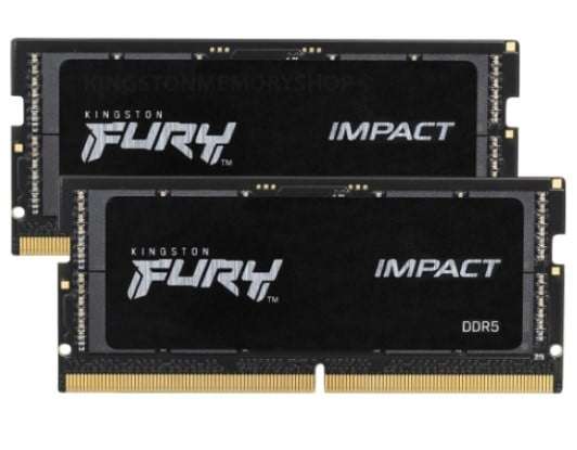 Kingston Fury Impact KF548S38IBK2-64 64GB (32GB x2) DDR5 4800MT/s Non ECC SODIMM Memory