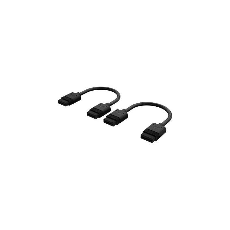 Corsair iCUE Link Cable; 2x 100mm with Straight Connectors; Black