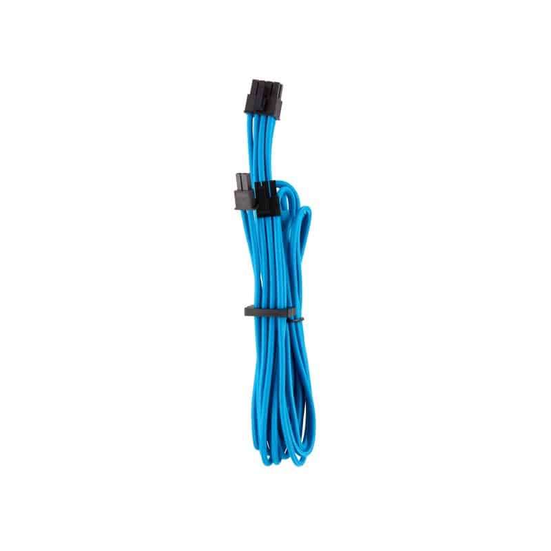 Corsair - Premium Individually Sleeved PCIe Cables (Single Connector) Type 4 Gen 4 - Blue