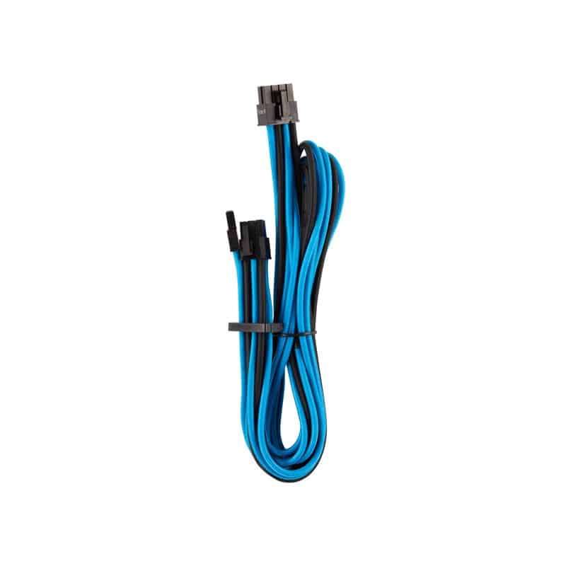 Corsair - Premium Individually Sleeved PCIe Cables (Single Connector) Type 4 Gen 4 - Blue/Black