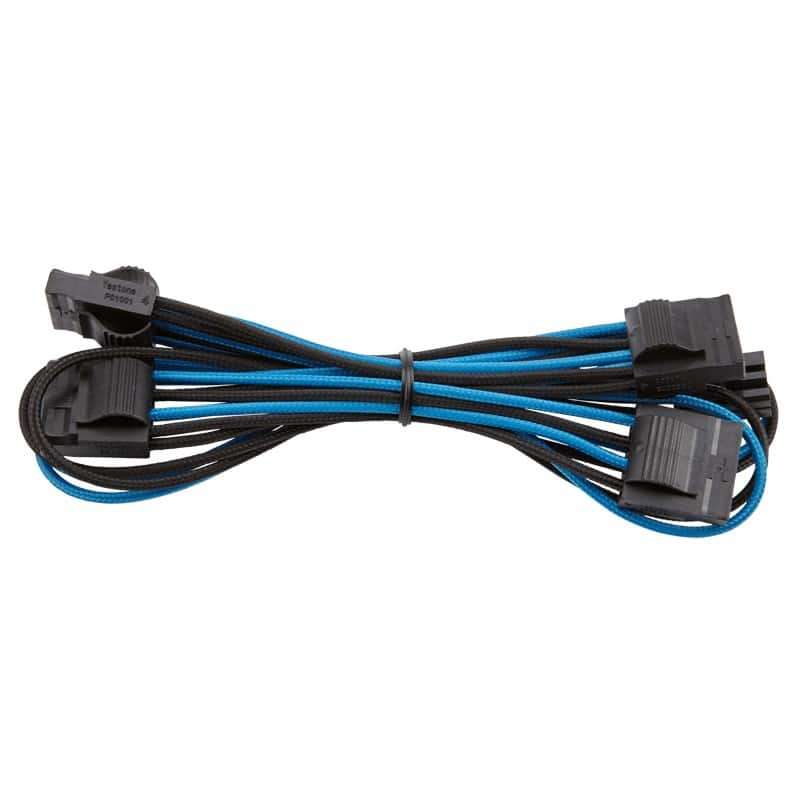 Corsair - Premium Individually Sleeved Peripheral Cable Type 4 (Generation 3) - Blue/Black