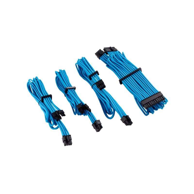 Corsair - Premium Individually Sleeved PSU Cables Starter Kit Type 4 Gen 4 - Blue