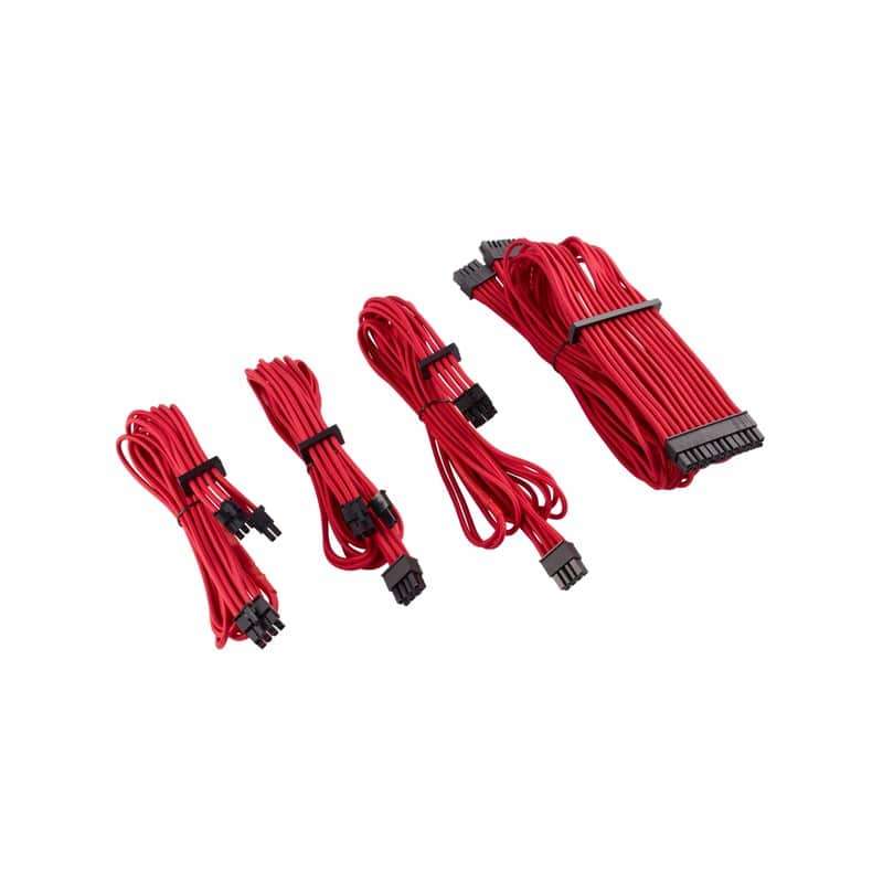 Corsair - Premium Individually Sleeved PSU Cables Starter Kit Type 4 Gen 4 - Red