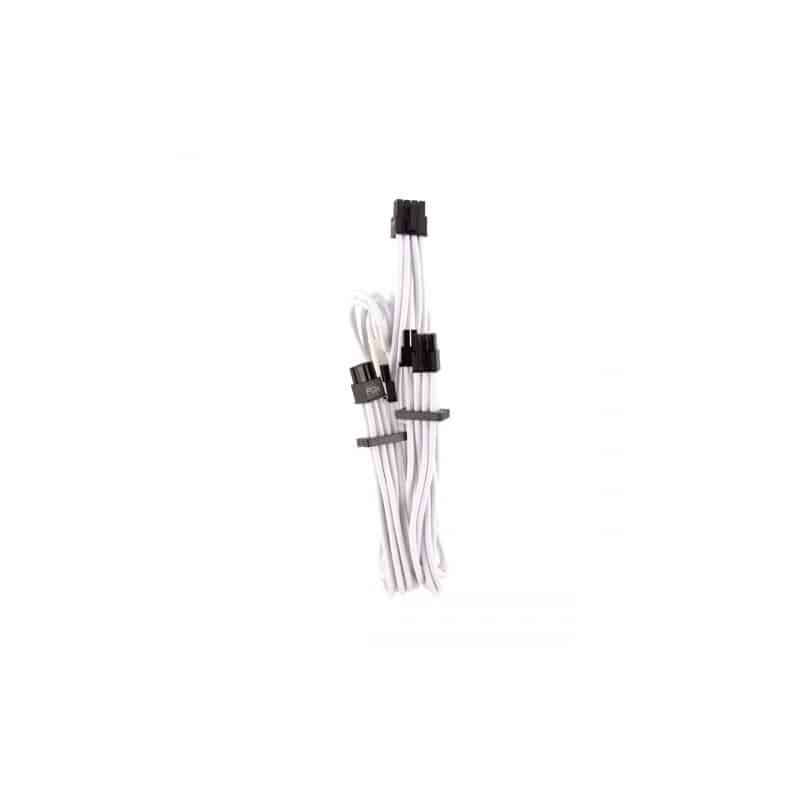 Corsair Premium Individually Sleeved PCIe Cables (Dual Connector) Type 4 Gen 4 - White