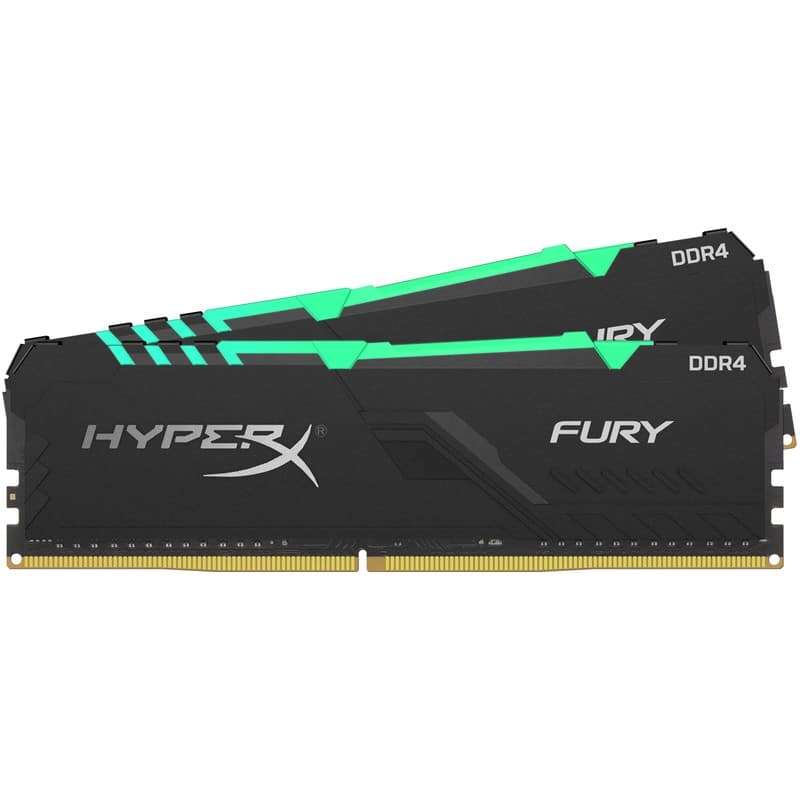 Kingston 16GB DDR4-3200 Hyper-X RGB Fury Memory Module with Heatsink - CL16 (Kit of 2)