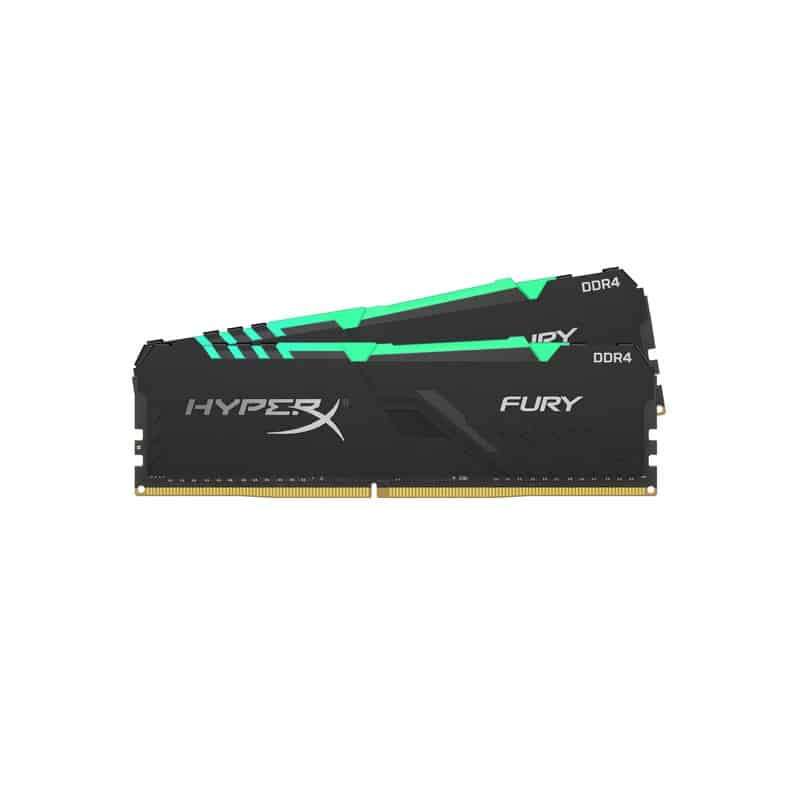 Kingston HyperX FURY Memory RGB - 16GB Kit*(2x8GB) - DDR4 3600MT/s XMP CL17 DIMM