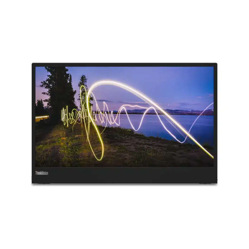 Lenovo M15 15.6'' WLED Non-Touch Mobile Monitor; Anti-Glare; 2x USB-C Gen1; Raven Black; Supports...