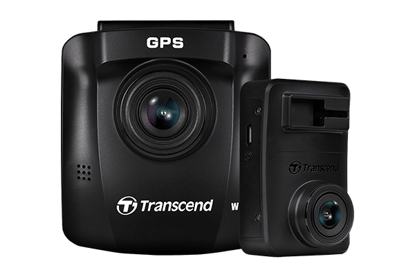 Transcend DP620 Front &amp; Rear dual Dashcam with 2 x 64GB high endurance MicroSD Cards