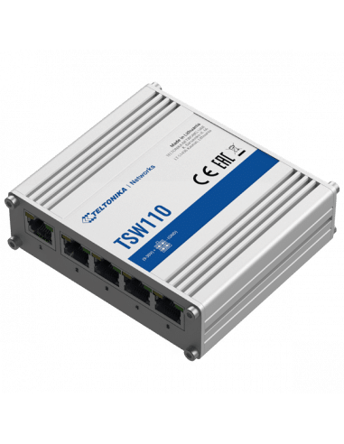 Teltonika Industrial 5 port Gigabit Switch - Unmanaged L2