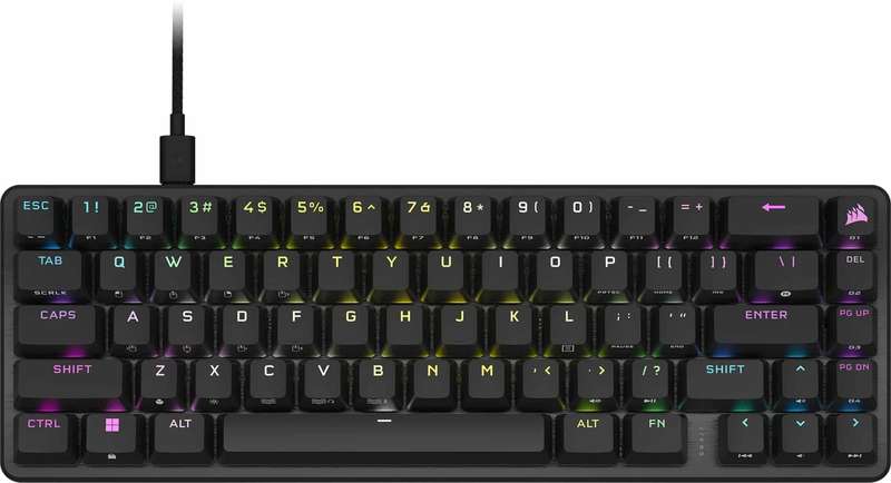Corsair K65 Pro Mini RGB 65% Optical-Mechanical Gaming Keyboard - Corsair OPX switches - Black
